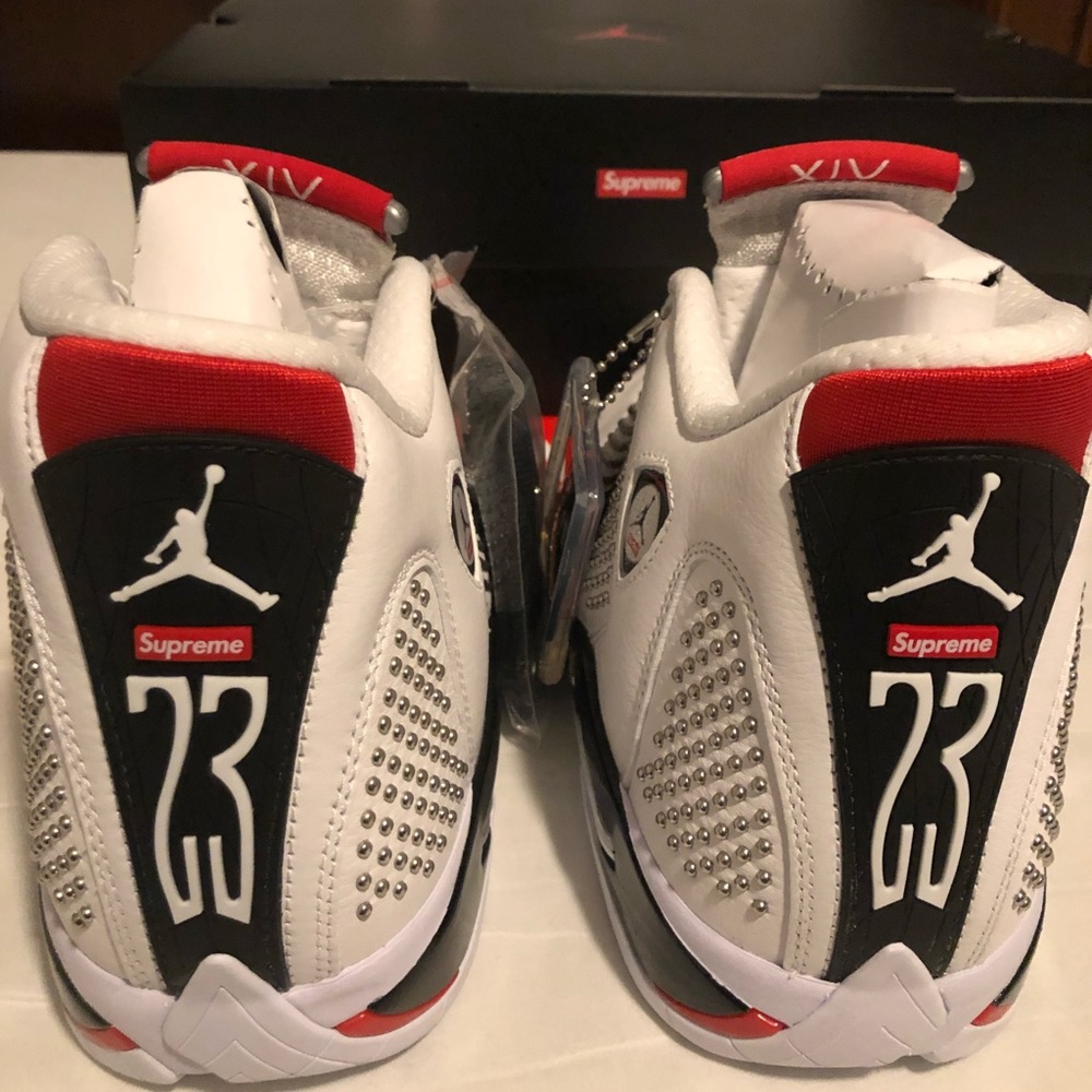 ❌SOLD***JORDAN 14 RETRO SUPREME WHITE🔥🏀🔥🔥🙌 - Picture 11 of 16